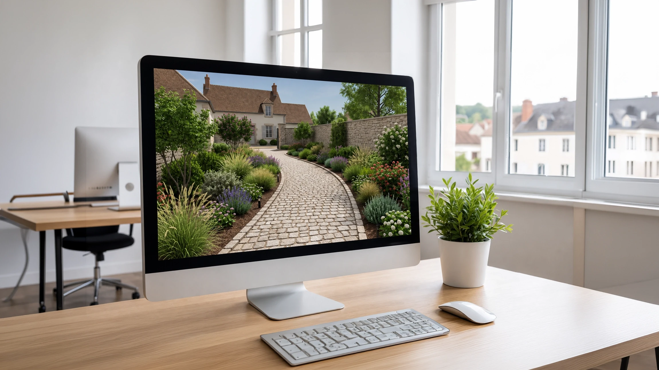 smarphone avec beau papier peint paysage sur écran isolé sur fond blanc simulateur de modèles et périphériques concept copie d'image vectorielle d'espace